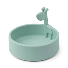DonebyDeer peekaboo silicone bowl giraf - blå