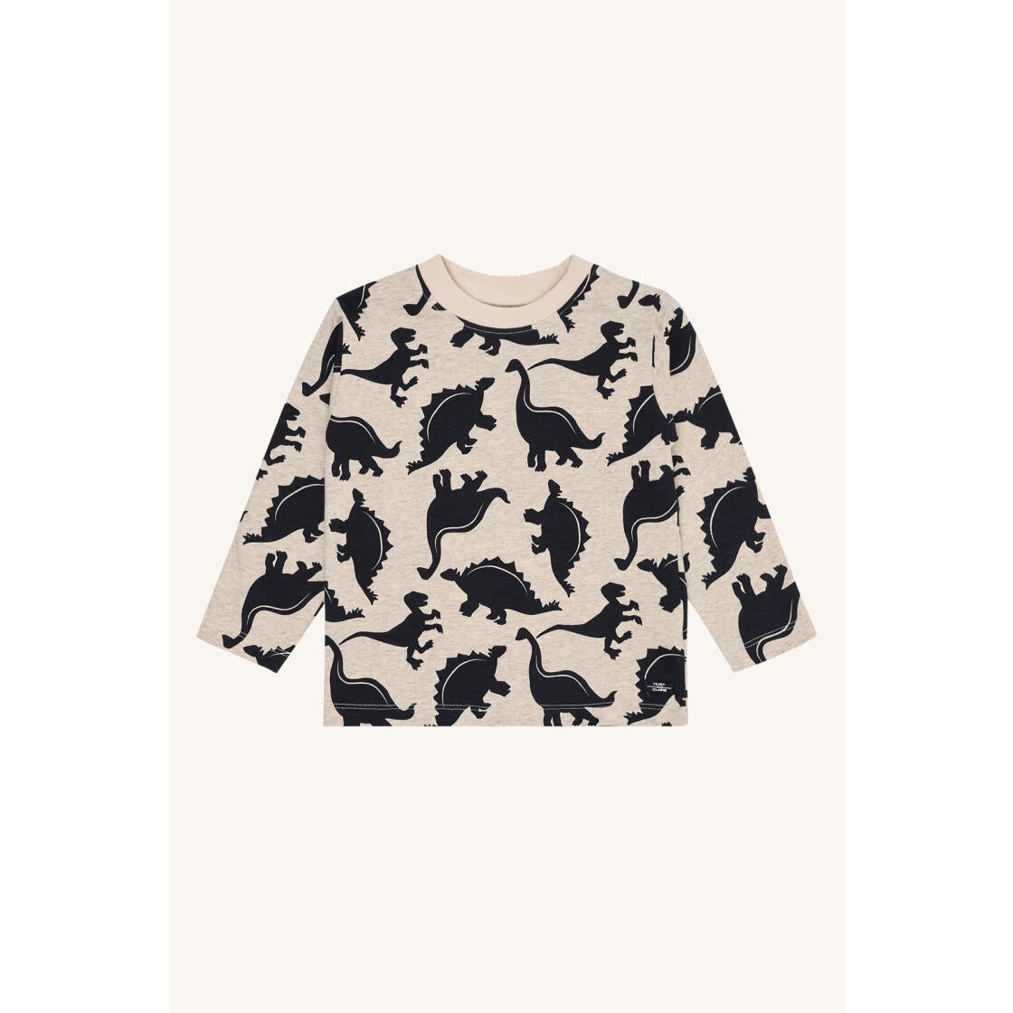 Hust & Claire - HcAnton Beigemeleret bluse med dinoprint