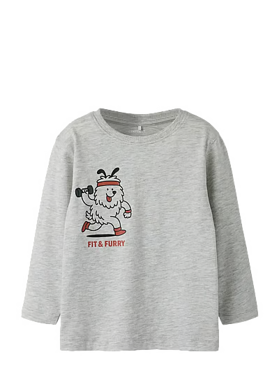 Name It - Grå bluse Fit & furry