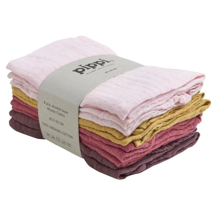 Pippi 8pk stofbleer - Rosa Mix
