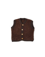 Smallstuff Vest, bouclé uld, brun