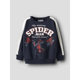 Name It Navy Blazer Nmmobert Spider Nreg Sweat Bru Mar