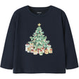 Name It Navy Blazer Xmas Tree Cat Nmfvosmas Ls Nreg Top