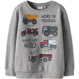 Name It Grey Melange Nmmorson Tonka Nreg Sweat Bru Cplg