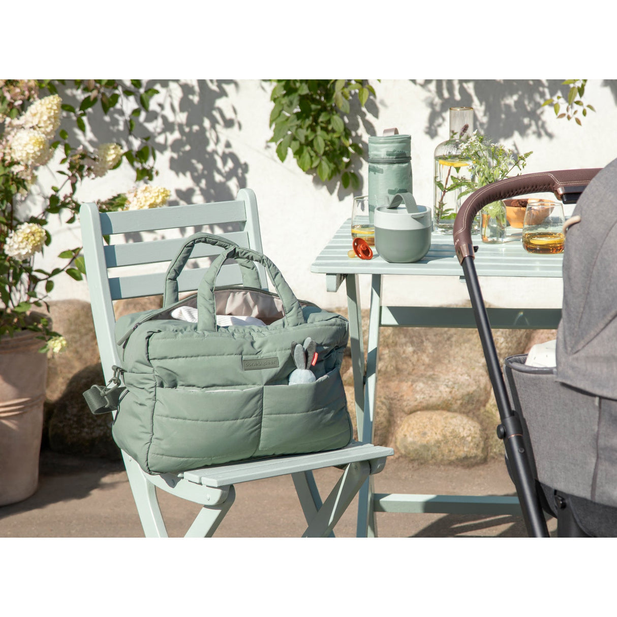 DonebyDeer Green Quiltet Pusletaske