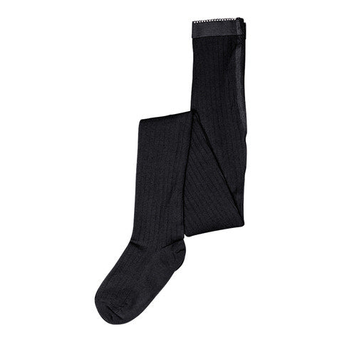 MP 128 Wool Rib Strømpebukser 08 Black