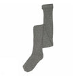 Cotton rib tights - Grey Melange