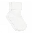 Cotton rib baby socks - White