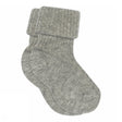 Cotton rib baby socks - Grey Melange