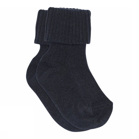 Cotton rib baby socks - Navy