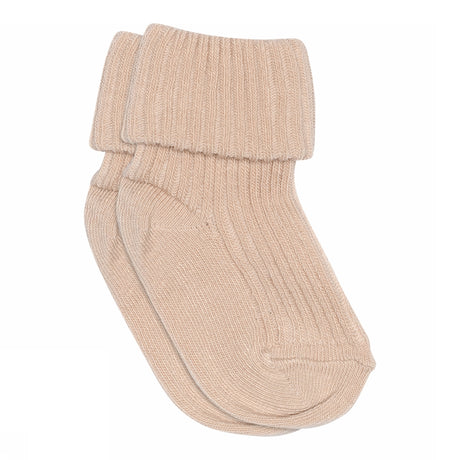 Cotton rib baby socks - Rose Dust