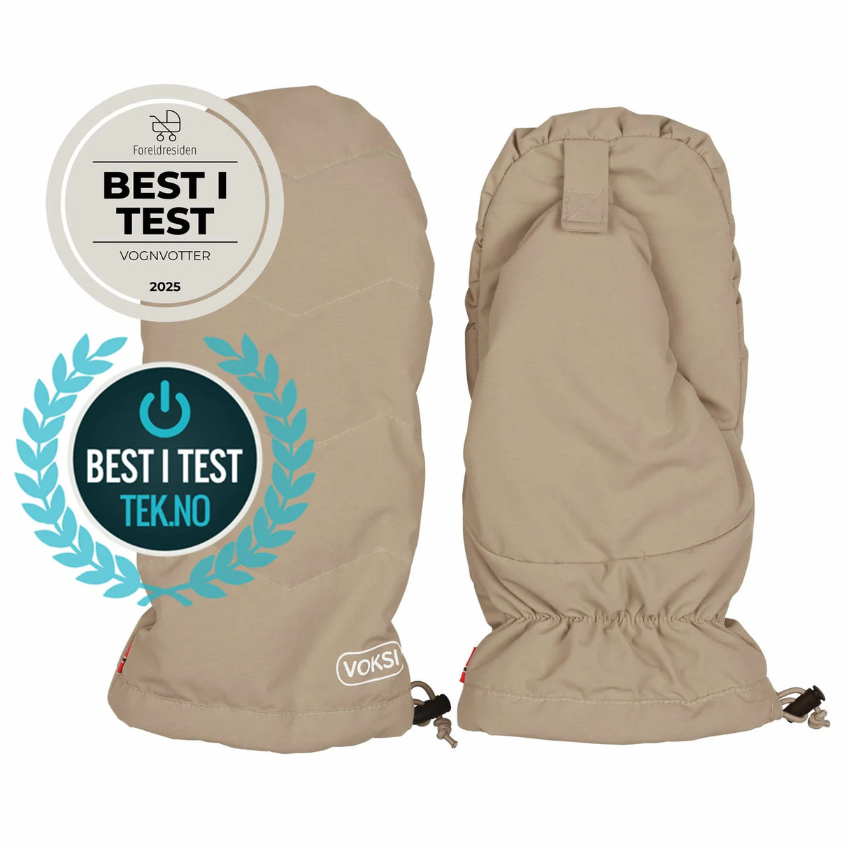 Voksi barnevognshandsker Dark sand