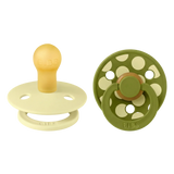 BIBS Pacifier Studio Colour 2 PACK Polka Mix Latex Luna/Wasabi