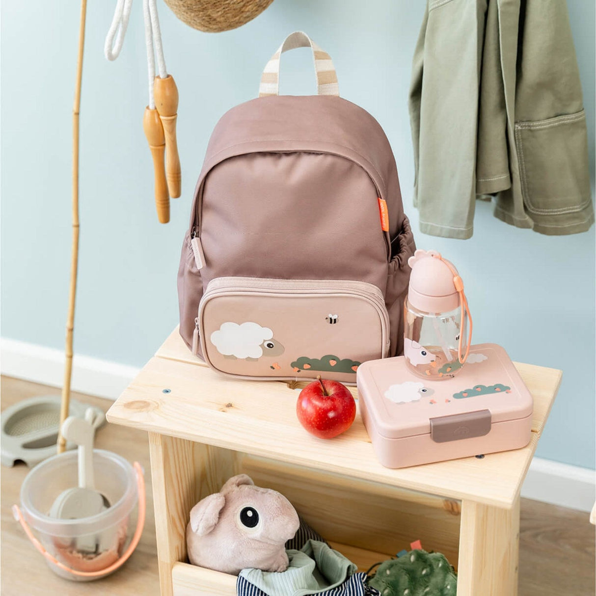 DonebyDeer Powder Børnerygsæk Tiny Farm 7,5 L