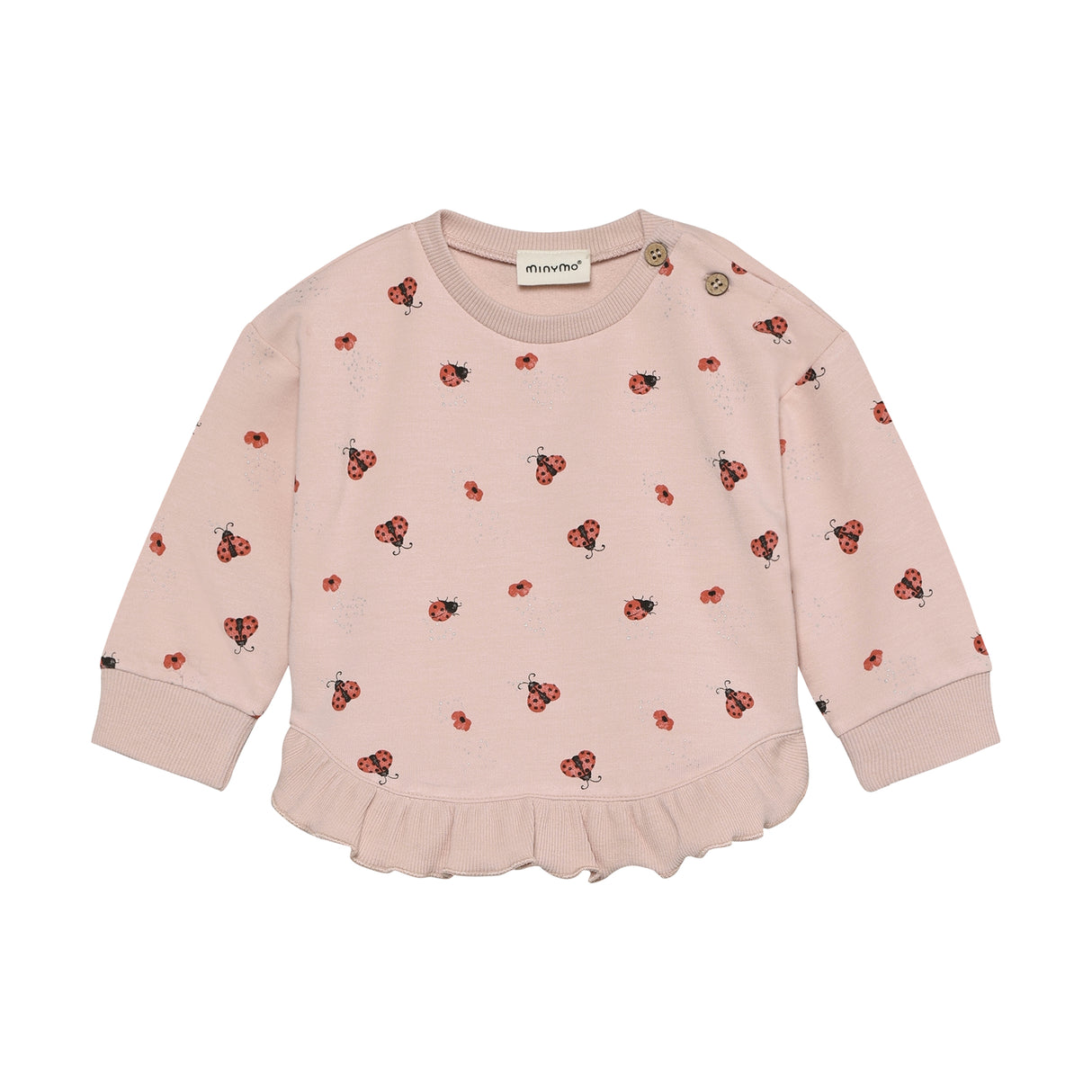 Minymo - Lyserød trøje med mariehøns 114216