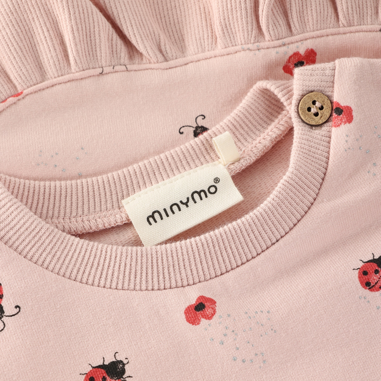Minymo - Lyserød trøje med mariehøns 114216