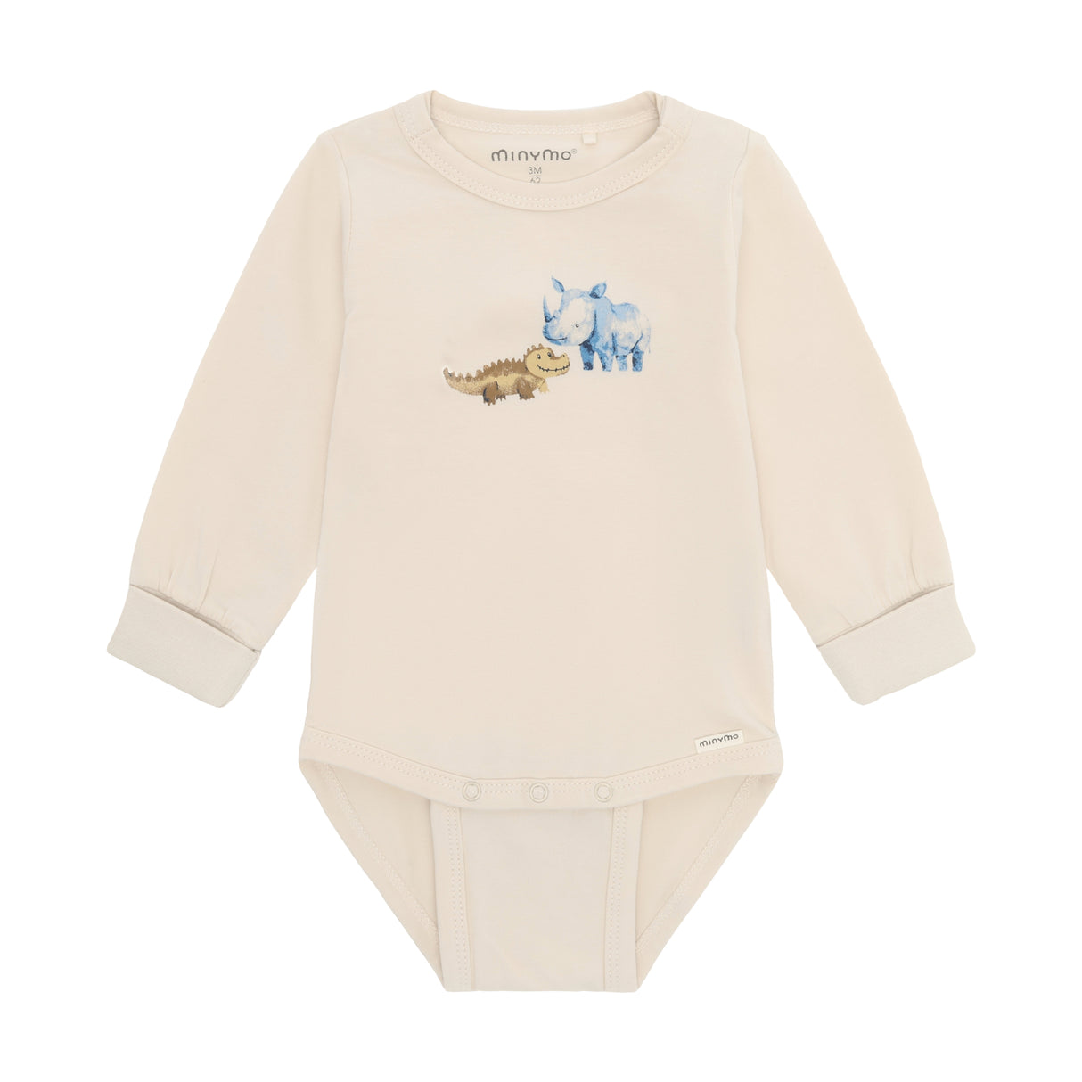 Minymo - Beige body med dyr 114251