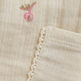 Minymo - Sandfarvede bukser med blomster 114280