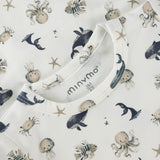 Minymo - Langærmet Body m. Print - White Pepper 114301
