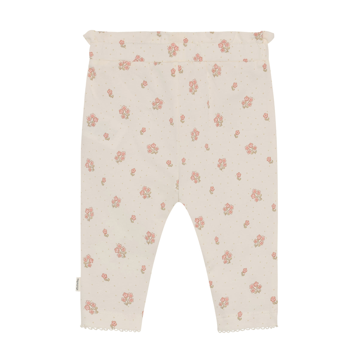 Minymo - Hvide bukser med blomster 114328