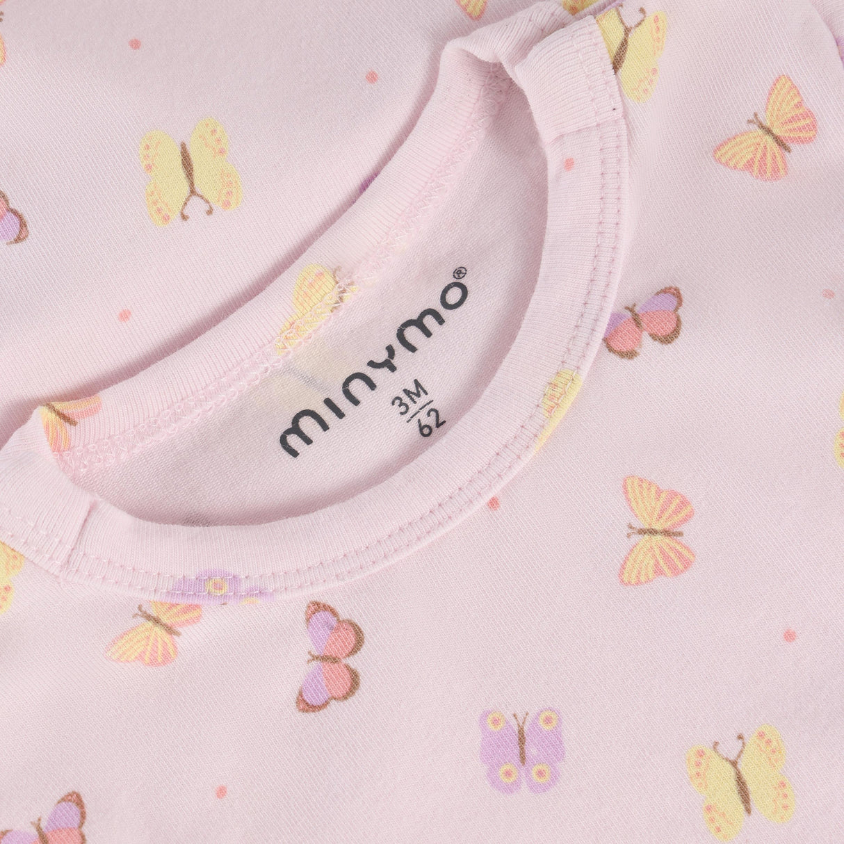 Minymo - Lyserød body med sommerfugle 114342