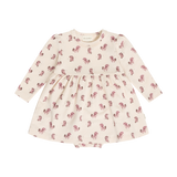 Body Dress LS AOP Sweat - Pink Tint