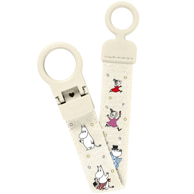 BIBS x Moomins Pacifier Clip Loop Ivory