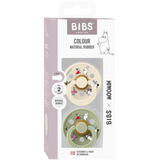 Bibs x Moomin Pacifier Colour 2 pack Friends Latex Size 2 Ivory mix