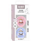 Bibs x Moomin Pacifier Colour 2 pack Dreaming Latex Size 2 Baby Pink mix