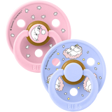 Bibs x Moomin Pacifier Colour 2 pack Dreaming Latex Size 2 Baby Pink mix