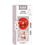 Bibs x Moomin Pacifier Colour 2 pack Dancing Latex Size 2 Candy Apple mix