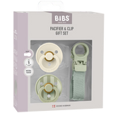 BIBS Colour Pacifier & Loop Clip Gift Set Latex Size 1 Sage