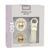 BIBS Colour Pacifier & Loop Clip Gift Set Latex Size 1 Ivory