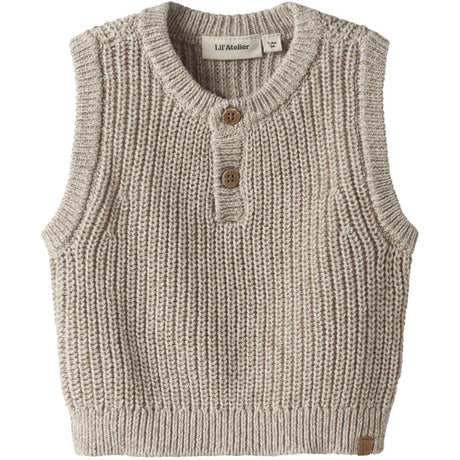 Lil'Atelier Oxford Tan Melange Nbmrokko Strik Vest Lil