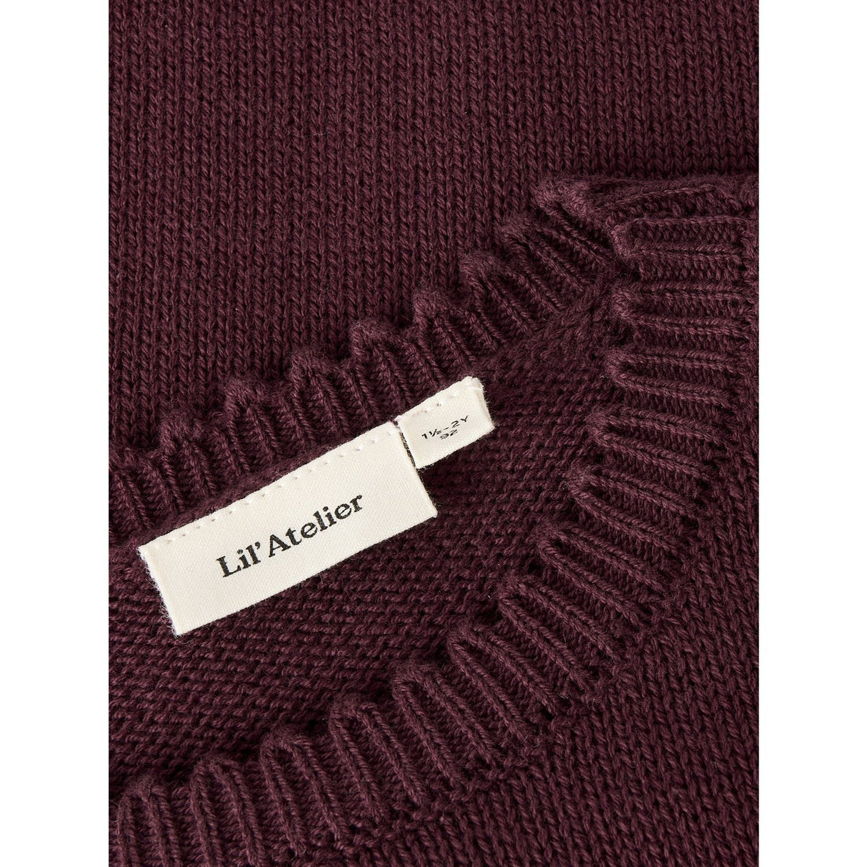 Lil'Atelier Catawba Grape Nmflola Ss Strik Top Lil