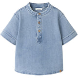 Lil'Atelier Medium Blue Denim Nmmdeva Ss Loose Dnm Skjorte 2024-Es Lil