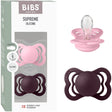 Bibs Baby Pink/Plum Sut Supreme 2-Pak Silikone