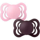 Bibs Baby Pink/Plum Sut Supreme 2-Pak Silikone