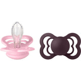 Bibs Baby Pink/Plum Sut Supreme 2-Pak Silikone