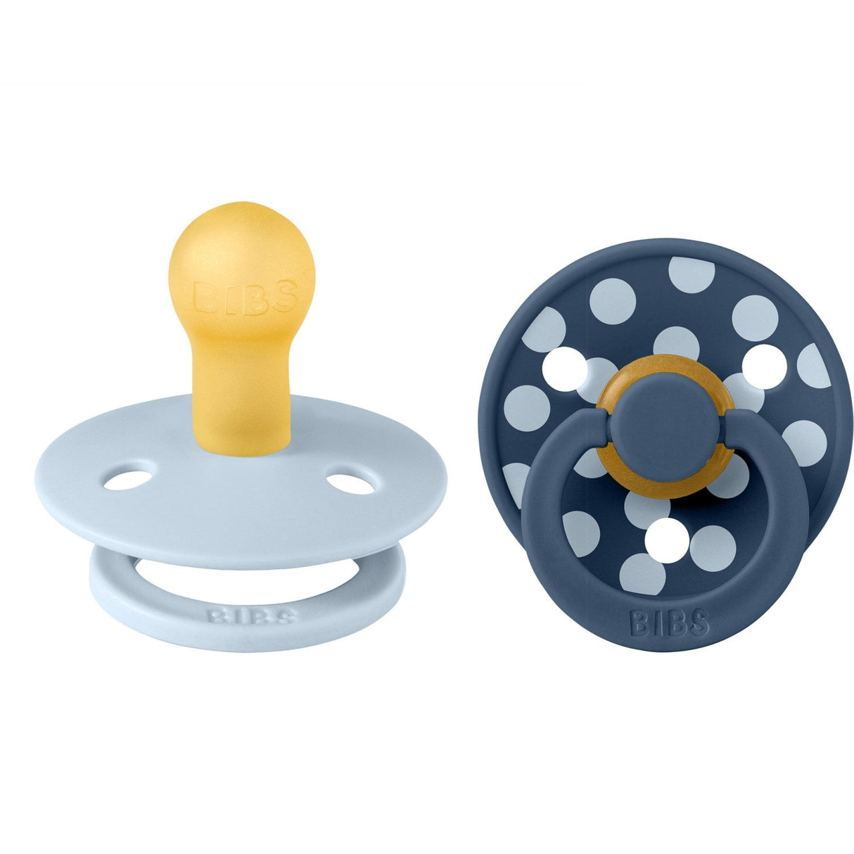 Bibs Baby Blue/Steel Blue Sut Studio Colour 2-Pak Polka Latex
