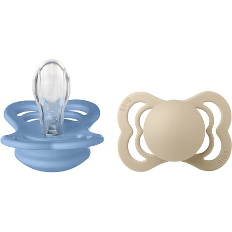 Bibs Vanilla/Sky Blue Sut Supreme 2-Pak Silikone