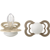 Bibs Vanilla Glow/Dark Oak Glow Sut Supreme 2-Pak Silikone