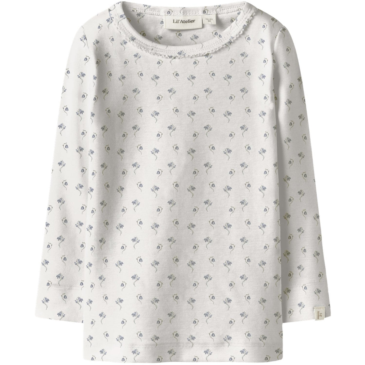 Lil'Atelier Coconut Milk Bell Flower Nmfgayo Sag Ls Slim Top Lil