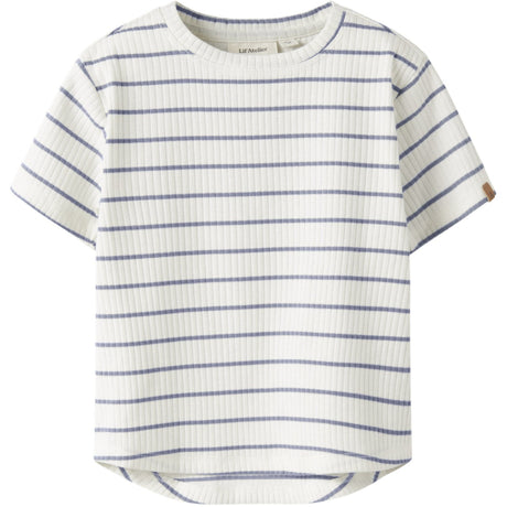 Lil'Atelier Coconut Milk Zen Blue Nmmkail Ss Top Lil Noos