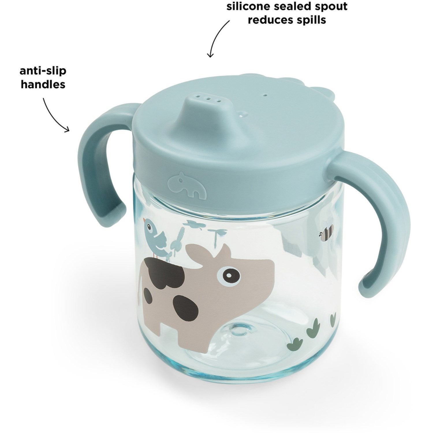 DonebyDeer Tiny Farm Blue Læringstudkop 2 Håndtag