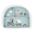 DonebyDeer Tiny Farm Blue Stick&Stay Inddelt Tallerken