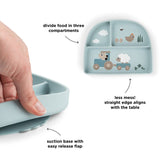 DonebyDeer Tiny Farm Blue Stick&Stay Inddelt Tallerken