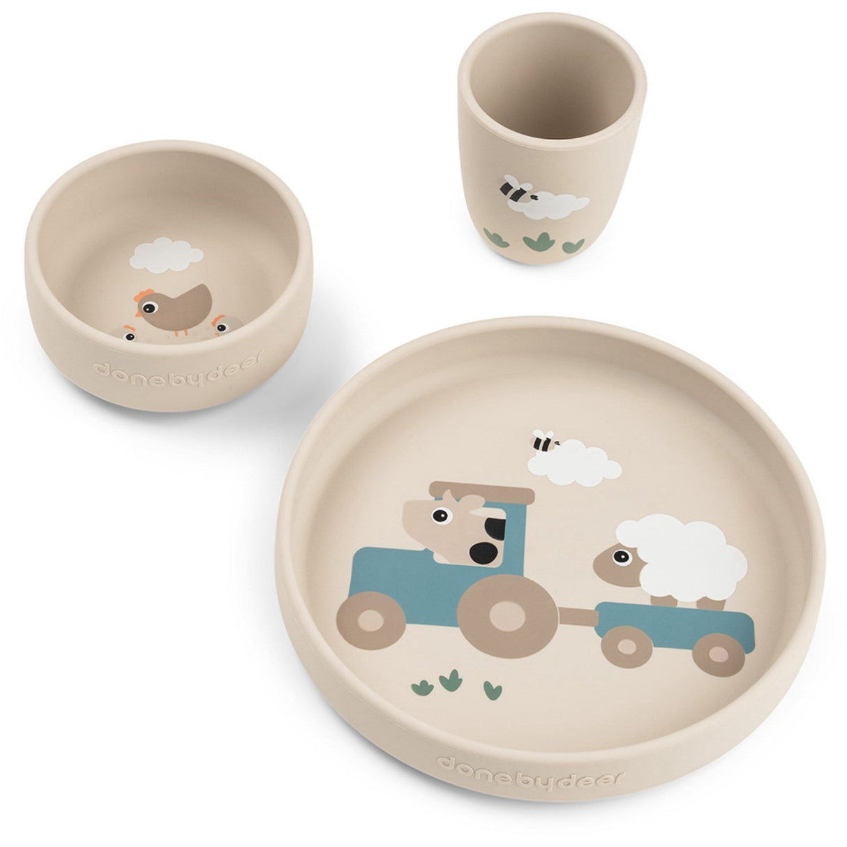 DonebyDeer Tiny Farm Sand Stick&Stay Spisesæt