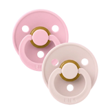 BIBS Pacifier Colour 2 PACK Latex Petal/Baby Pink