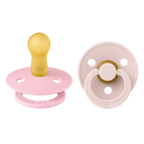 BIBS Pacifier Colour 2 PACK Latex Petal/Baby Pink